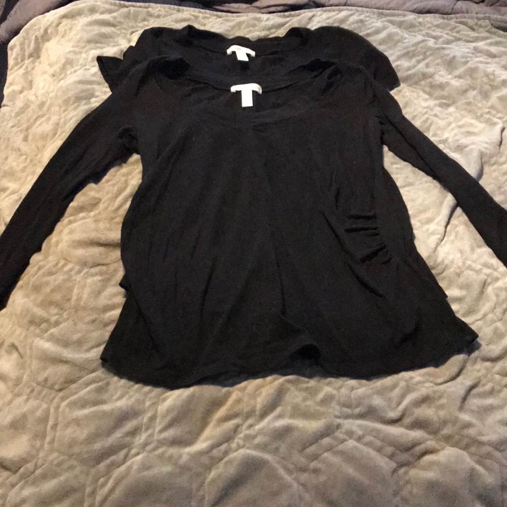 Three maternity shirts